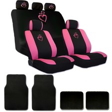 For Mercedes-benz Pink Heart Seat Covers And Floor Mats Set Car Truck Suv For Mercedes-benz Pink Heart Seat Covers And Floor Mats Set Car Truck Suv
