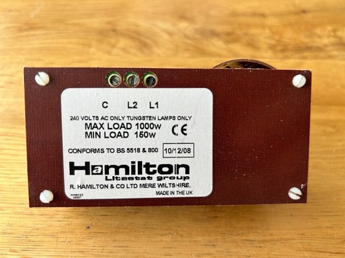 Hamilton 150w - 1000W 2 Way Leading Edge Push On/Off Resistive Dimmer ...