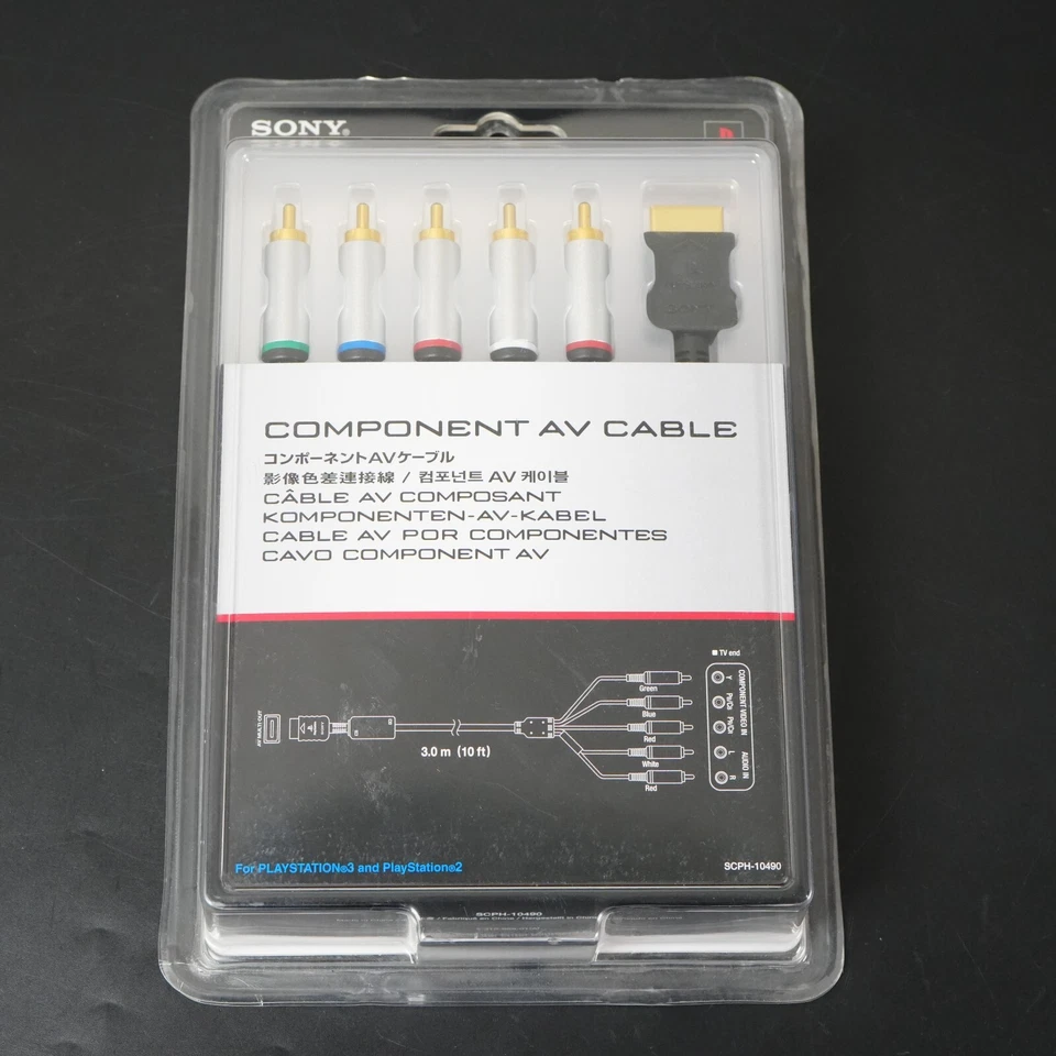 SONY OFFICIAL Playstation Component AV Cable SCPH-10490 PS2 PS3 NEW Sealed - Image 2 of 4