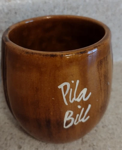 KAVA CUP Hawaiian Coffee Mug Made in Hawaii TIKI Name BILL Pila Ceramic