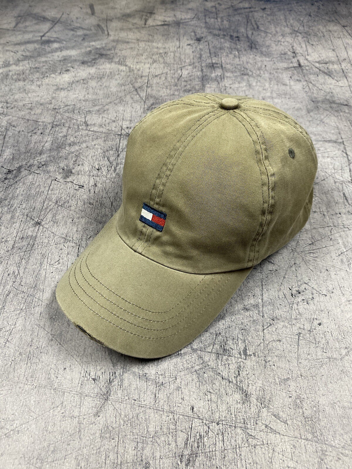 Vintage Tommy Hilfiger Distressed Center Logo Cap  Y2k