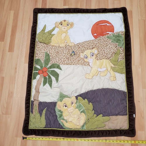 Disney Lion King Simba Nala Crib Comforter Blanket Tapestry Wall Hanger Nursery - Picture 9 of 10
