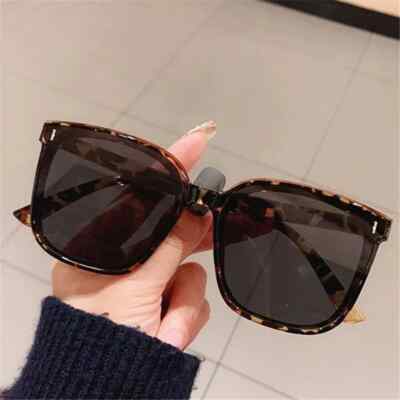 Square Sunglasses UV400 for Men Women Retro Frame Black Driving Goggles Eyewear