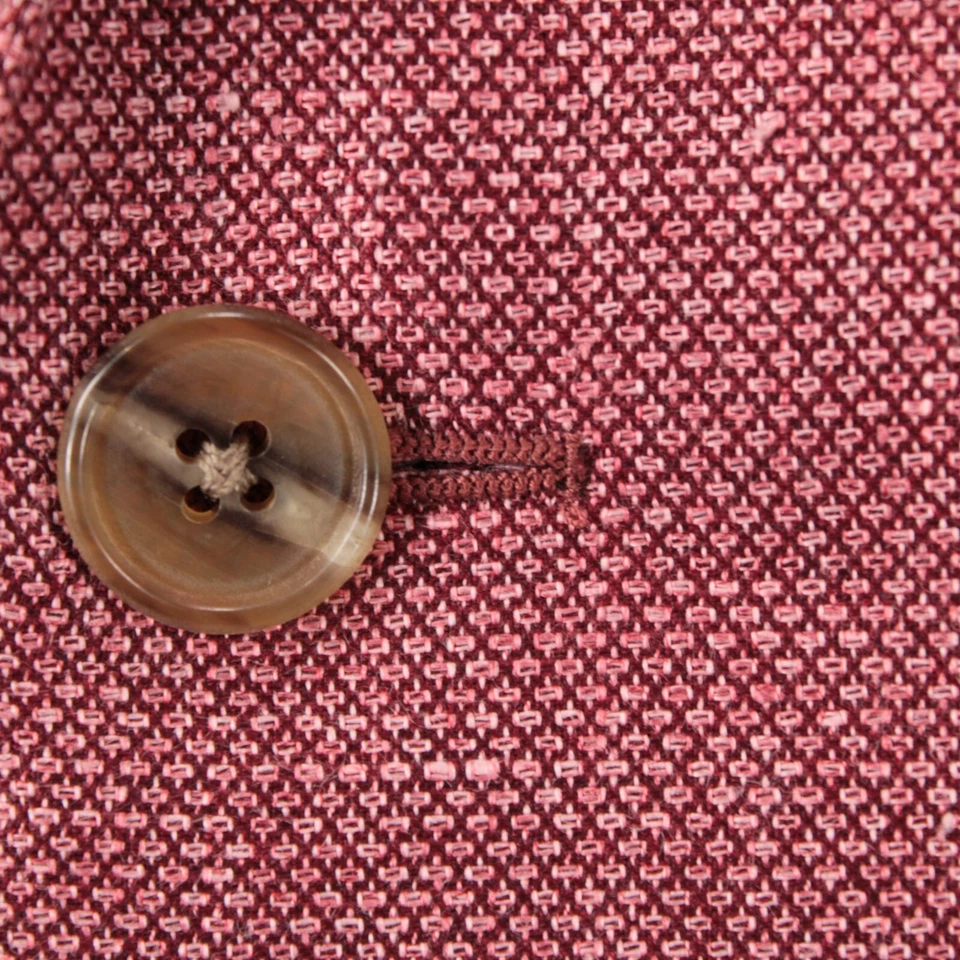 Belvest NWT Linen/Wool/Silk Sport Coat Size US 44R in Burgundy/Pinks - Image 2 of 4