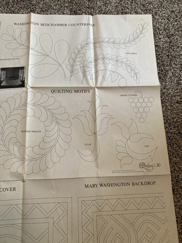 Vintage 60s Quilt Patterns Eagle Ship Vines Grapes American Needlework - Picture 7 of 7