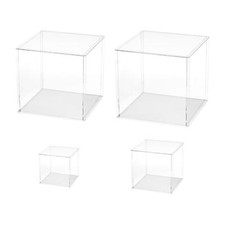 Acrylic Display Box Storage Basket Transparent Dustproof Storage Cube Organizer