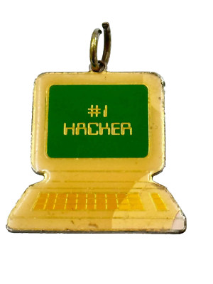 Abbey Press Engraved Carol Seeger # 1 Hacker Keychain Old School Computer Vtg