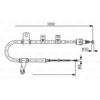 Bosch Handbremsseil Bremsseil Hinten Links Passend FüR Hyundai Matrix FC