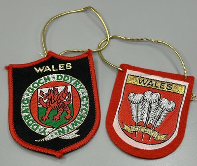 Vintage United Kingdom WALES Embroidered Patches/Ornaments -Red Dragon & I Serve