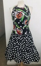 Vintage Remini Multi Print Cross Back Dress Sz 8