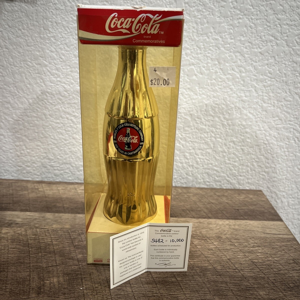 ビンテージ　非売品コカ・コーラ 100周年記念ボトル ゴールドラベル 希少 非売品 コカ・コーラ 100周年記念ボトル ゴールドラベル 金
