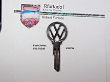 Volkswagen Script Key Blank For Beetle 1959 To 1966 See Code Series V61vw