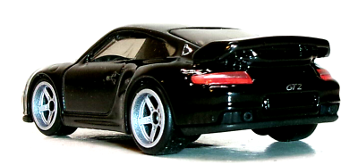 LOOSE 2023 HOT WHEELS 1:64 BLACK PORSCHE 911 GT2 SILVER WHEEL SWAP