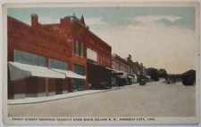 Vintage Postcard Front Street Viaduct Rock Island Railroad Forest City AR  AA26