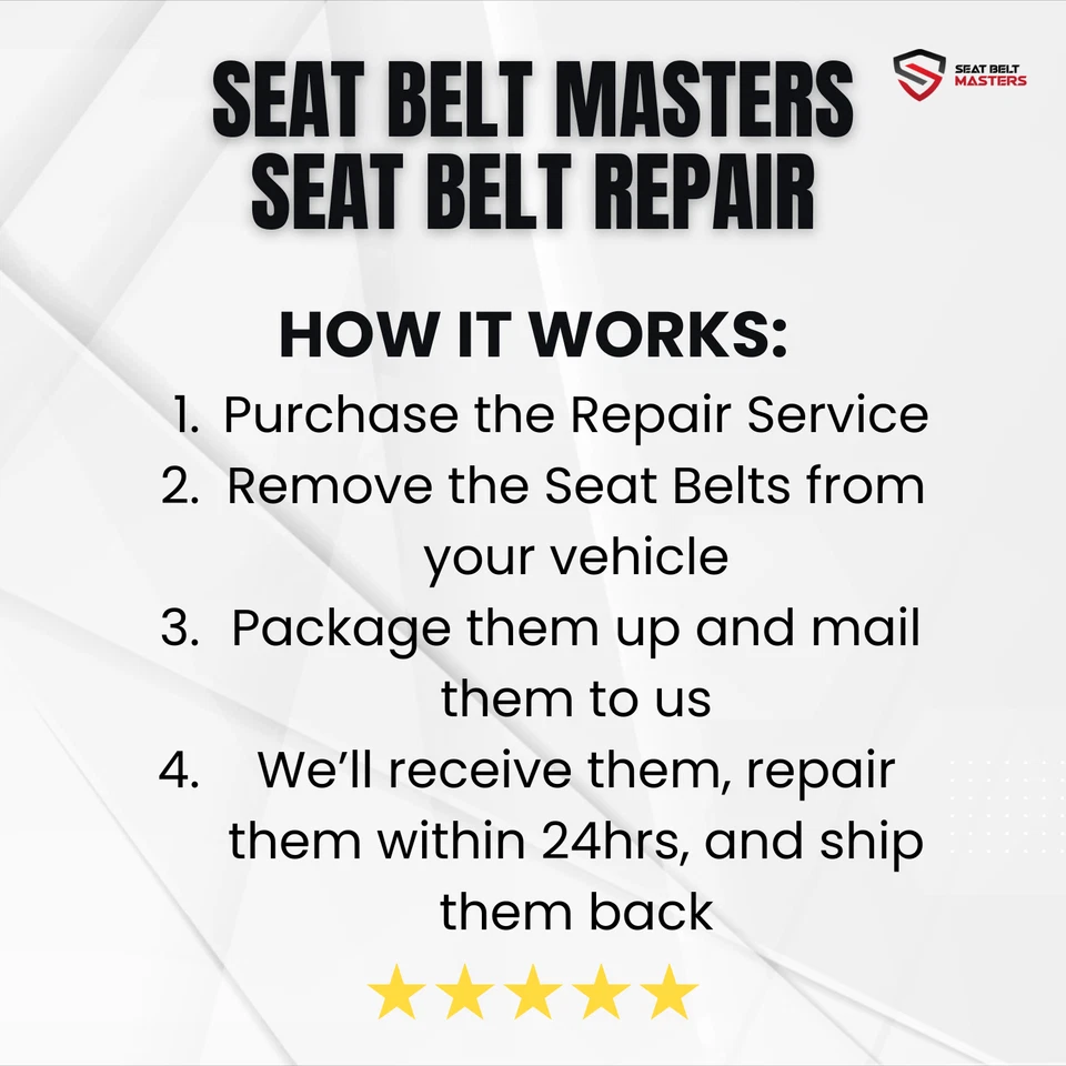 DUAL STAGE SEAT BELT REPAIR SERVICE FOR CHEVROLET OEM ALL MAKES ALL MODELS - Image 3 of 3