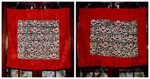 PAIR c'19th QING Chinese Silk Embroidery Sleeve Bands Textile Panel Bird Floral