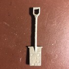 2 Vintage Miniature Toy Shovels, Metal: Spade & Coal Shovel — photo 2