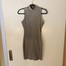 Heart & Hips Racerback Turtleneck Ribbed Mini Dress Women's S