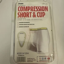 Franklin Flexpro Youth Compression Short with Cup - S/M Waist: 21 in-24in