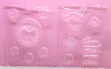 Set of 2 Candy Molds Gambling Casino Poker Chips Roulette Wheel Slot Machine