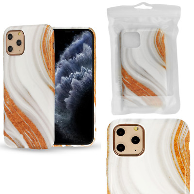 XIAOMI REDMI NOTE 9S - MARBLE SILIKON Stein Hülle Glitzer Case Handy MUSTER 1