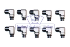 Straight Thread | 90° Elbow | 3/8" Male JIC x 3/8" Male O-Ring Boss | 10 Pack 