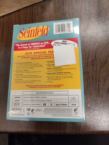 SEINFELD SEASON 4 DVD 2005 4-DISC SET NEW SEALED JERRY SEINFELD - Picture 2 of 2