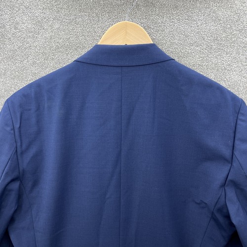 Reiss Blazer Sakko Herren UK 42 Blau Wolle Einreiher 1 Knopf UVP 298£ - Bild 10 von 18