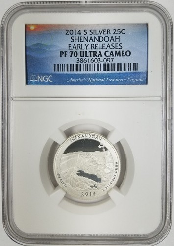 2014 S NGC Silver 25C National Treasures Quarter 5 Coin Set PF70 ~ EARLY RE. #2 - Picture 4 of 11