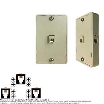 Network Wiring Wall Plate Telephone Stud Phone Hanger RJ11 Screw Terminal 74211B