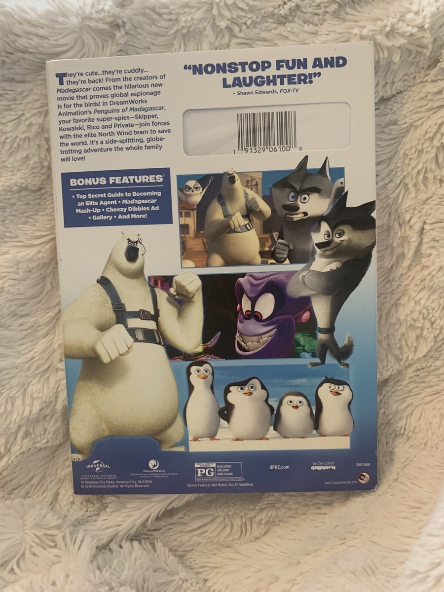 Penguins of Madagascar DVD Tom McGrath NEW AND SEALED WITH SLIP