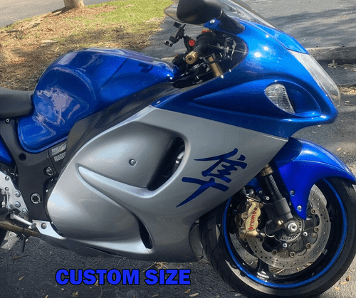 KANJI HAYABUSA FAIRING DECAL STICKER 4 PIECE SET - Foto 11 di 18