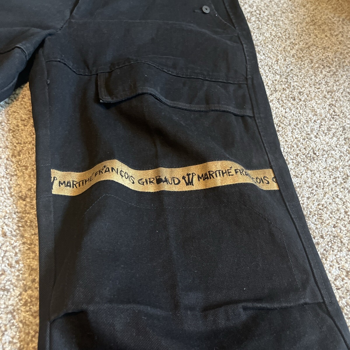 Marithe Francois Girbaud Cargo Jeans Men 36 (35x34) Black