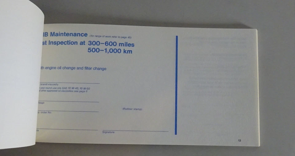 Maintenance Booklet Mercedes-Benz W116 300SD without entries from 02/1978 - Bild 2 von 3