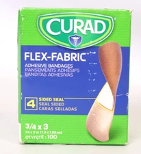 Medline Curad Fabric Adhesive Bandages  Natural  100 Ct [ Missing 16 pcs ]