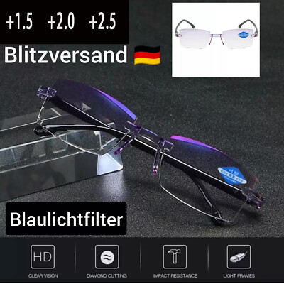 5 SET Lesebrille Lesehilfe Sehhilfe Blaulichtfilter Herren Damen 1.5-2.5 Neu