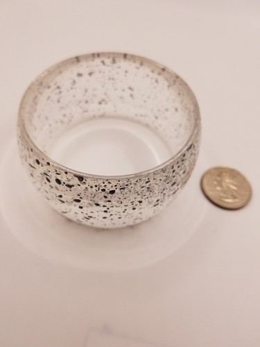 Vintage Lucite Chunky Bangle Glitter Plastic Bracelet Gorgeous - Picture 2 of 8