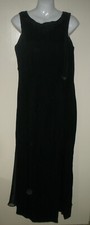  873 Dave  Johnny Formal Black Chiffon Jewel Dress Gown 13/14 Prom Party