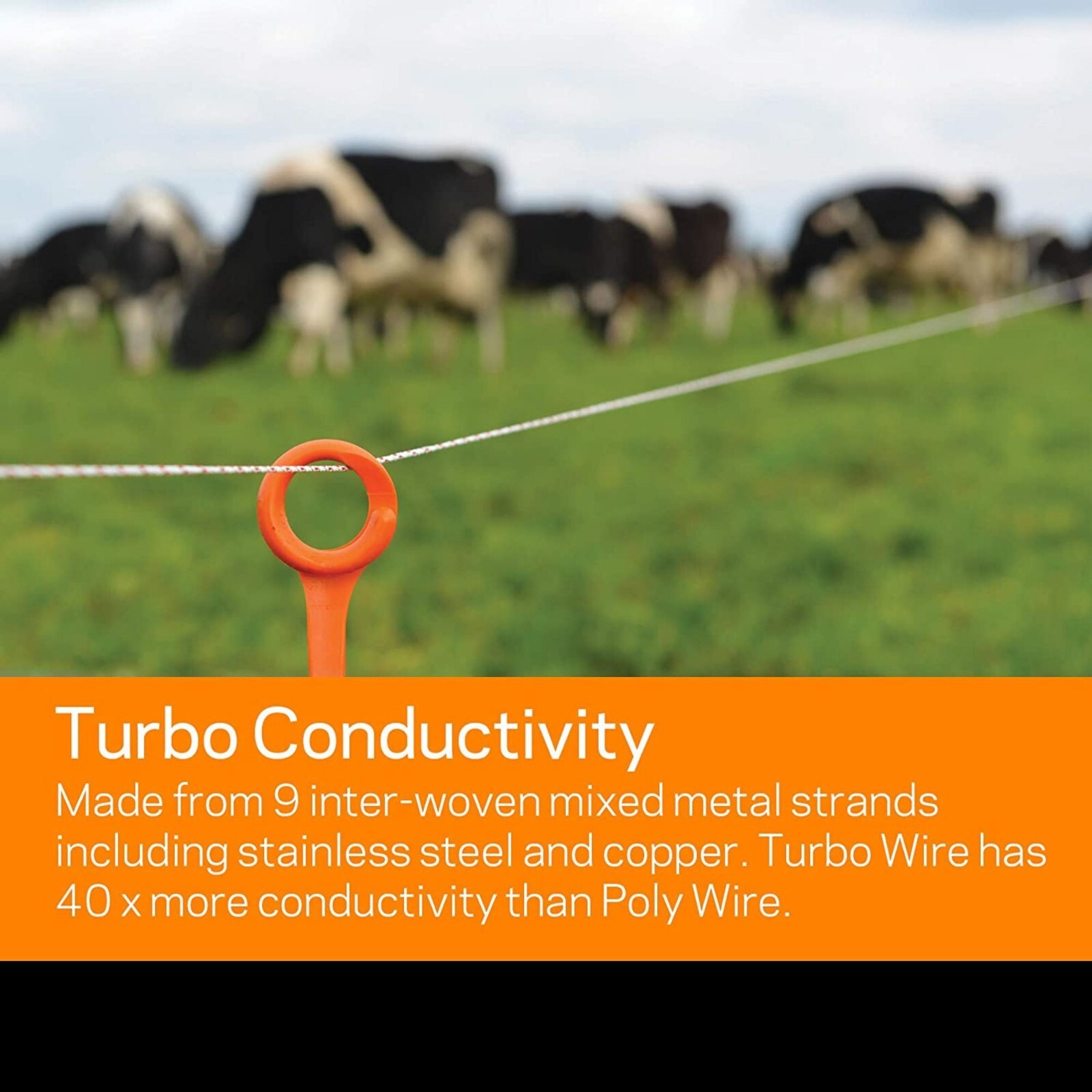 Electric Fence Wire for Livestock Cattle Horse Cow Portable Fences UV