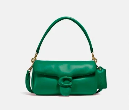 COACH Pillow Tabby Shoulder Bag 26 Green C0772 Outlet NEW