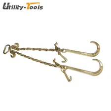 Truck 3/8 x 2´ V Type Tow Chain J Hook  Grab Hook Tractor Car Wrecker