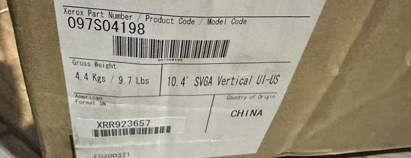 Xerox Hae Monitor for FCW UI C/p - 097S04198 for sale online | eBay