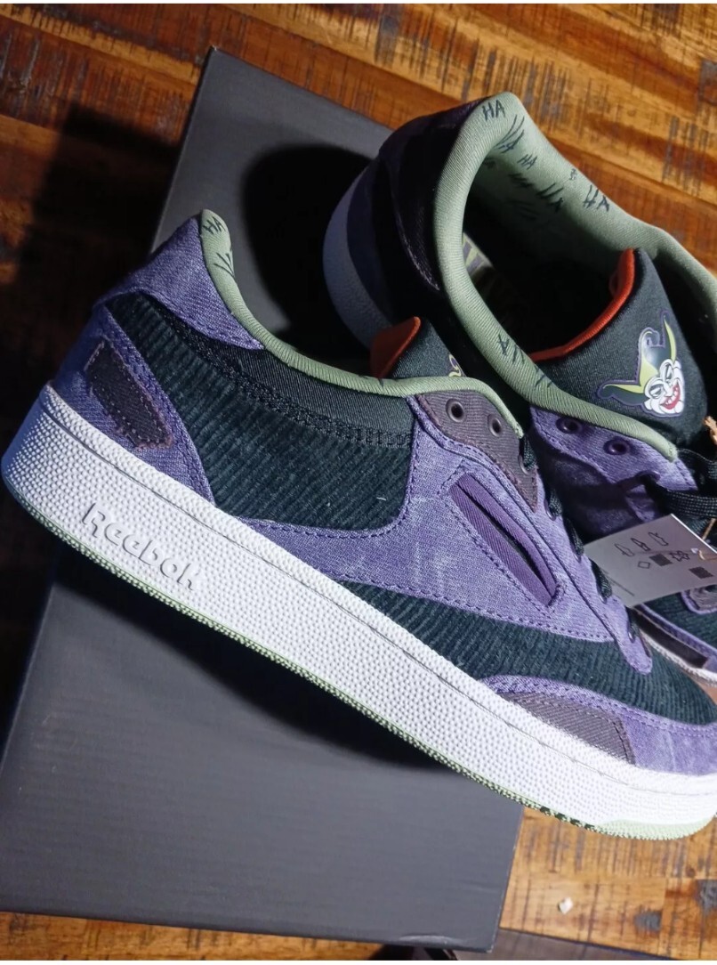 Reebok Club C x DC Joker Shoes HQ4573 | eBay