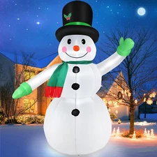 Wow 7 FT Christmas Inflatables Snowman Outdoor Yard Decorations, Christmas Blow 