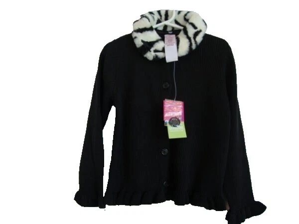 Gymboree Cotton Blend Black Sweaters for Girls