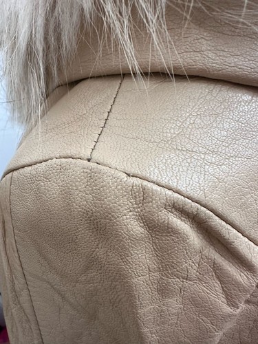 Vincent Giacca In Pelle Donna Woman Tg44 Beige LLV1702 - Foto 6 di 8