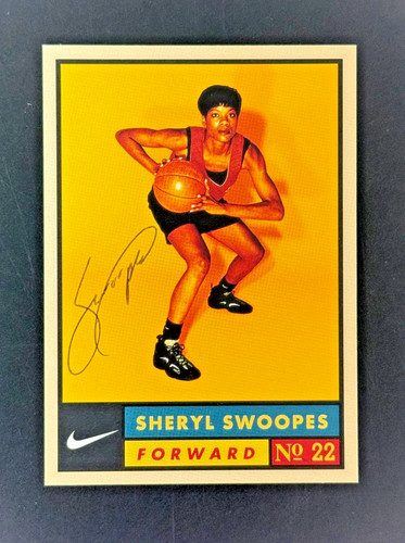 Sheryl Swoopes AUTO Signed 1990s Nike Promo Card WNBA HOF 🔥 Rare