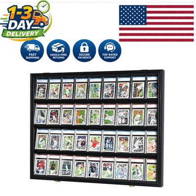 Collector's Choice Graded Sports Card Display: Black Finish, 98% UV Protection