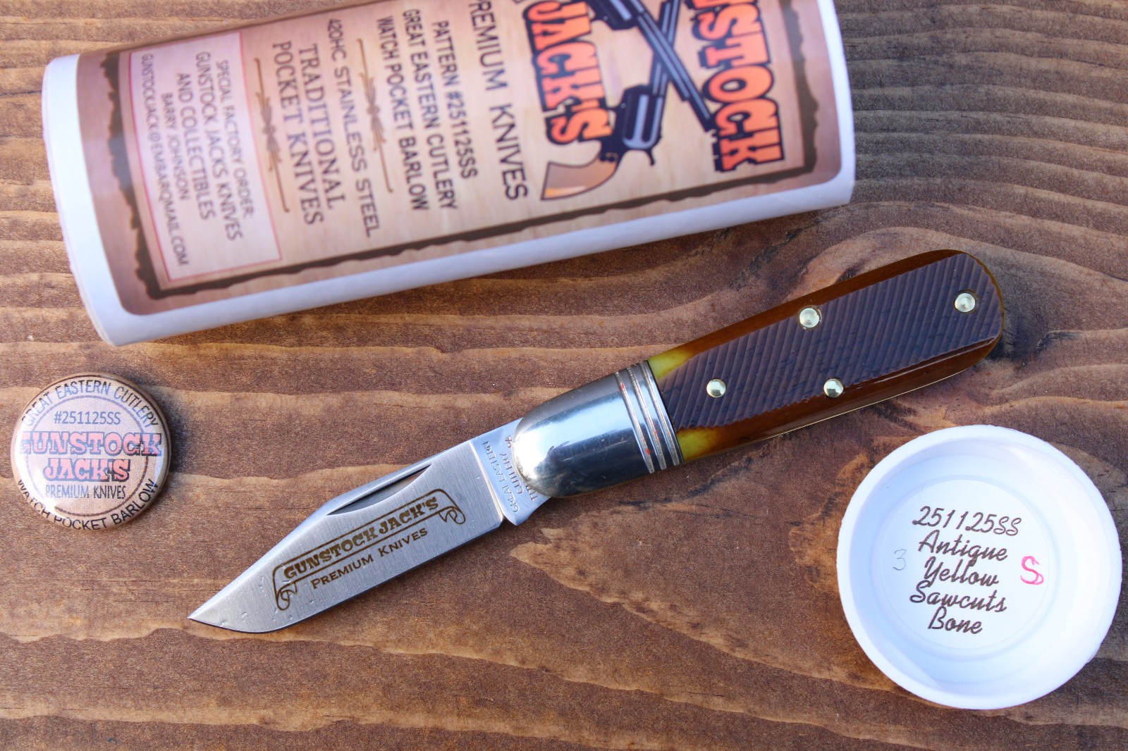 Great Eastern Cutlery SFO 251125 "Watchpocket Barlow" Antique Yellow "S"model 3