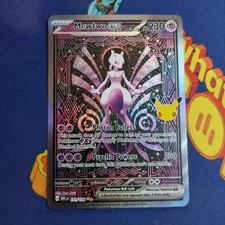 MEWTWO 151/128 30TH CELEBRATION SAR 30C POKEMON CARD ANNIVERSARY MINT